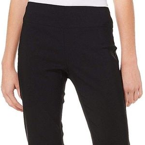 Black 100% nylon slacks.